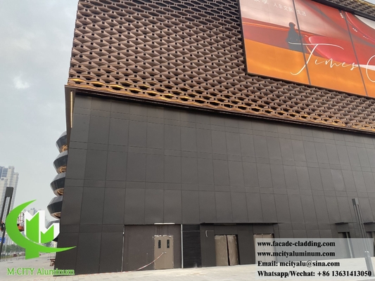 Architectonisch metalen wandpaneel Aluminium gevels bekledingsysteem Buitenversiering Branddicht