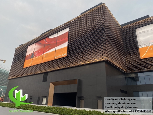 Architectonisch metalen wandpaneel Aluminium gevels bekledingsysteem Buitenversiering Branddicht