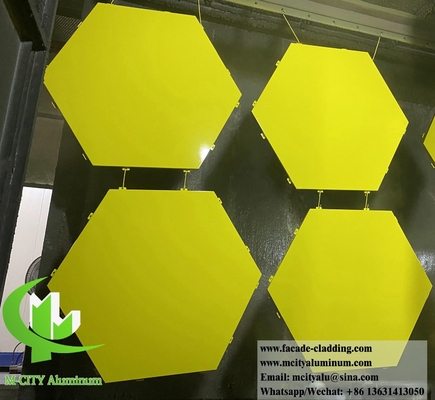 Metalen panelen Hexagon aluminium plaat voor gevel bekleding muur decoratie