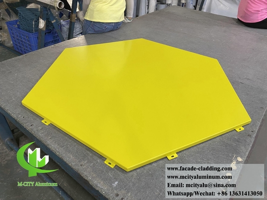Metalen panelen Hexagon aluminium plaat voor gevel bekleding muur decoratie