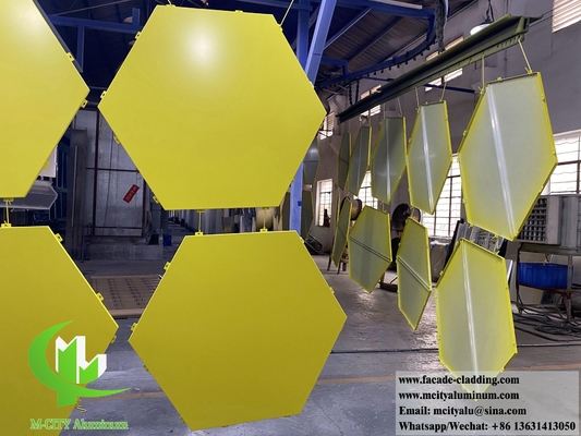 Metalen panelen Hexagon aluminium plaat voor gevel bekleding muur decoratie