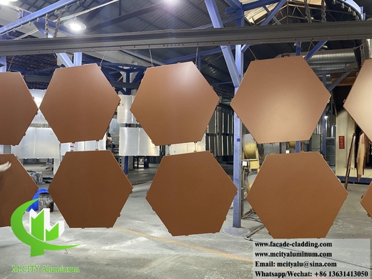 Metalen wandpaneel Hexagon aluminium plaat voor gevelbekleding 2 mm dikte