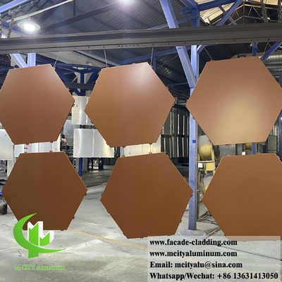 Metalen wandpaneel Hexagon aluminium plaat voor gevelbekleding 2 mm dikte