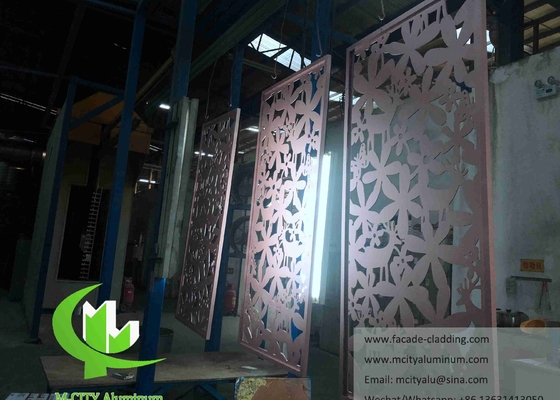 Laser gesneden kunstmuurscherm metalen plaat aluminium panelen voor gevelversiering