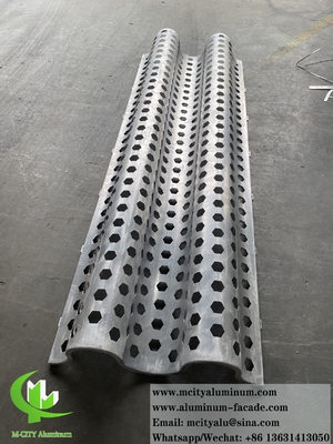 Perforated Metal Cladding Aluminium Shading Panel Met Frame PVDF Coating