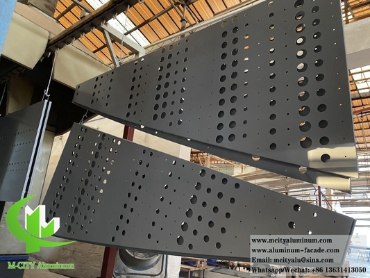 Geperforeerd metaalschermpoeder met gecoate grijze aluminiumplaat voor wandbekleding