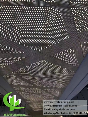 Architectonische metalen panelen Geperforeerd plaat voor plafond decoratie Interieur en exterieur 2 mm
