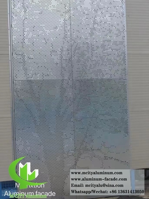 Architectonische Cnc geperforeerde metalen gevel Aluminiumplaat Buitenwandbekleding