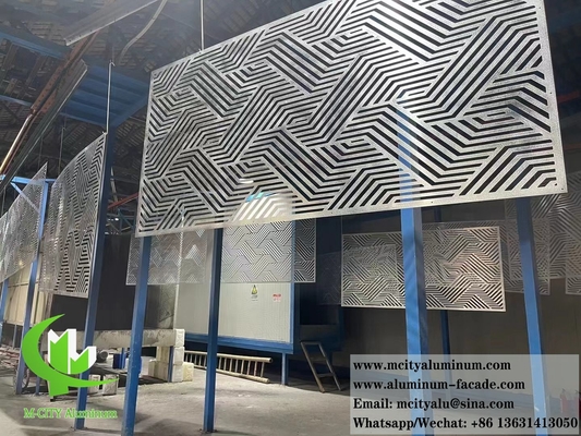 Architectonisch met laser gesneden metalen scherm aluminium voor gebouw decoratie plafond gevel
