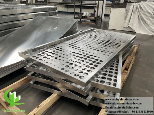 Goede prijs Perforerende metalen scherm Aluminiumplaat 3 mm Dikte PVDF Duurzame coating voor buitenwandbekleding online