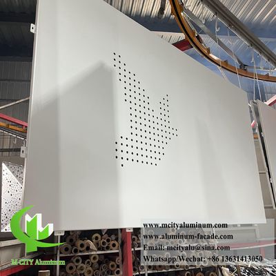 Goede prijs Gepoedercoat geperforeerd aluminium scherm voor wandbekleding met LED-licht in een formaat van 1200x2400 mm online