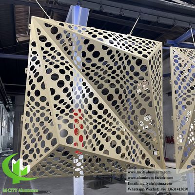 Goede prijs 3D-gevel metalen aluminiumplaat met perforatiepatroon voor gebouwdecoratie online