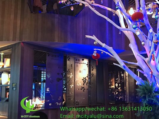 Goede prijs aluminium snijdoek met verschillende patronen design laser snijpaneel voor balkon gevel venster online