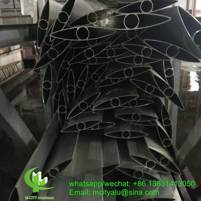 Goede prijs 150 mm zonnebescherming Vaste zonnescherm Architectonische Aerofoil profiel aluminium zonnebeschermer voor vensterzonnescherm online