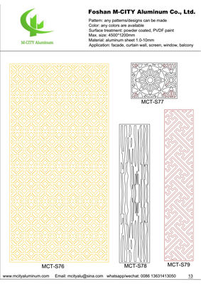 Goede prijs Poedergecoat aluminium geperforeerd paneel met aangepaste RAL-kleuren en 1000x2000 mm voor gevelbekleding online