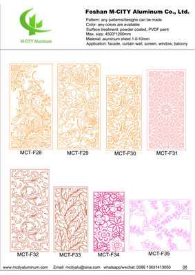 Goede prijs Gepoedercoat CNC lasergesneden geperforeerd aluminium gevelpaneel met aangepaste RAL-kleuren voor wandbekleding online