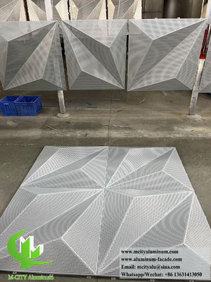 Goede prijs 3D aluminium bekledingspaneel met poederbedekte afwerking en aanpasbare RAL-kleuren met een dikte van 3 mm online