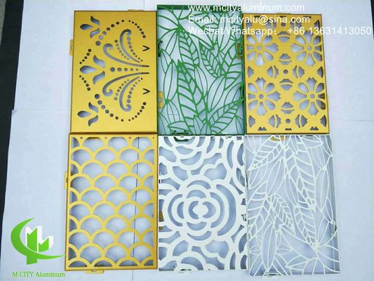 Goede prijs Poedergecoate aluminium geperforeerd paneel 1000x2000mm Aanpasbare patronen voor gevelwandbekleding online