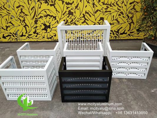 Goede prijs Custom CNC Patterns Aluminium AC Cover met poederbedekte oppervlakte en 1000x2000mm standaardgrootte voor gevelbekleding online