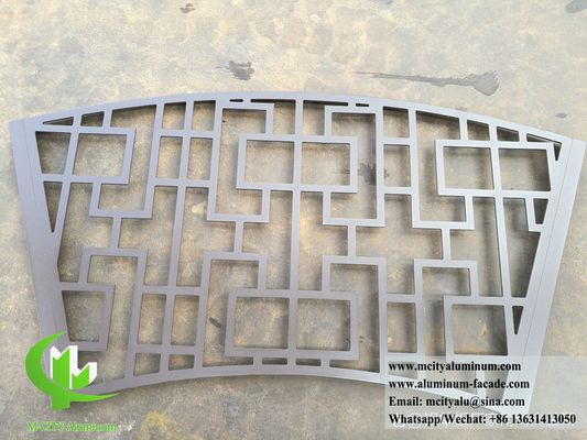 Goede prijs Gepoedercoat lasergesneden metalen scherm en geperforeerd aluminium gevelpaneel in 1200x2400 mm met CNC-gegraveerd ontwerp online