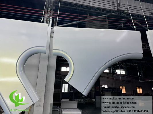 Goede prijs Dubbele gebogen aluminium bekledingspanelen met poederbedekte afwerking en aanpasbare ontwerpen online
