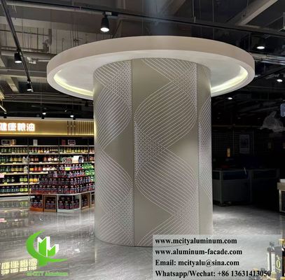 Goede prijs Aluminum Column Cladding With Perforation Pattern Interior Exterior Decoration online