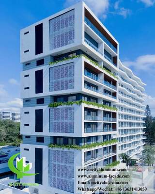 Goede prijs Op maat gemaakte 3003 aluminiumlegering poedergecoat geperforeerd aluminium gevelpaneel voor wandbekleding online