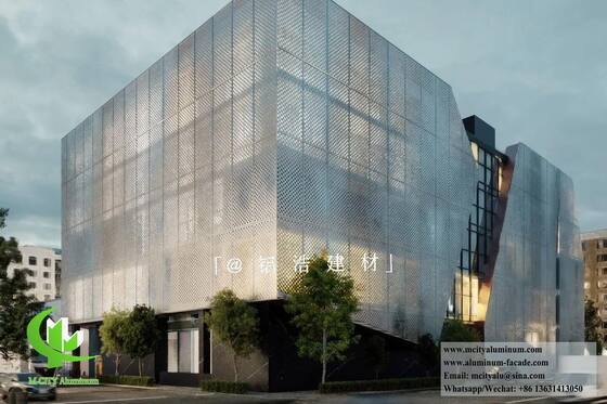Goede prijs Aanpasbare RAL-kleuren Geperforeerd Aluminium Gevel met 1,5-10 mm dikte en CNC-lasersnijden voor Architectonisch Gevelsysteem online