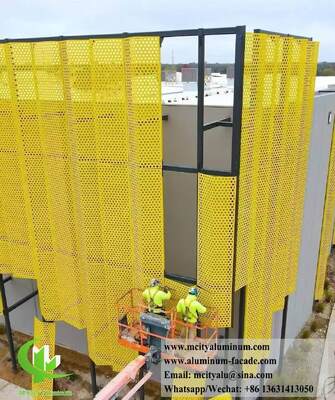 Goede prijs Op maat gemaakte CNC geperforeerde aluminium gevelpanelen met 3003 H14/H24 legering en PVDF-coating voor gevels online