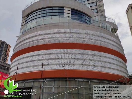 Goede prijs Aanpasbare PVDF verf Aluminium geperforeerd paneel 1200x2000mm voor gevelbekleding en gordijnwand online