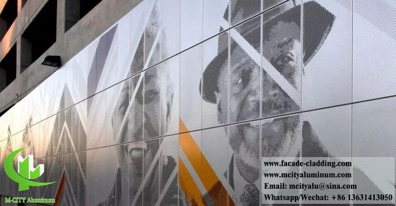 Goede prijs 3mm PVDF Gespoten Geperforeerd Aluminium Gevelpaneel met Custom RAL Kleuren voor Bekleding online