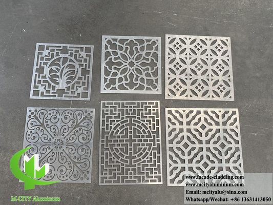 Goede prijs Poedergecoat hol ontwerp laser gesneden aluminiumpaneel 1000x2000mm voor decoratief metalen scherm en gevelbekleding online