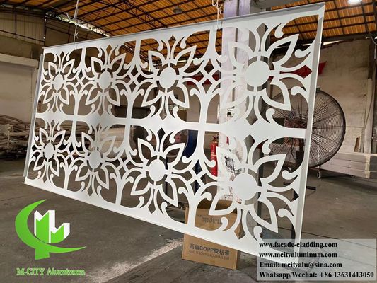 Goede prijs Decoratief metalen scherm Aluminium gevel bekleding met hol patroon en poeder gecoat aanpasbaar ontwerp online