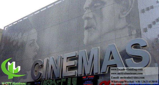 Goede prijs Poedergecoat geperforeerd aluminium gevelpaneel met aanpasbare RAL-kleuren en CNC-lasersnijden online