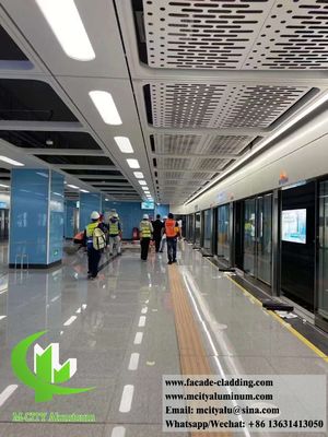 Goede prijs Geperforeerd Aluminium Gevelpaneel met PVDF Akzo Nobel Coating, Aanpasbare RAL Kleuren, en CNC Lasersnijden online